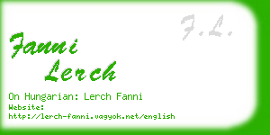 fanni lerch business card